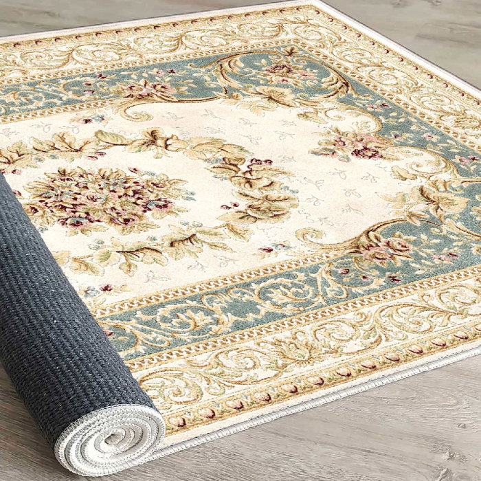 Conceptum Els1832 Alfombra de Recibidor Turquesa 80 x 300 cm